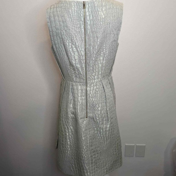 NEW Ted Baker London 'Kaleen' Textured Fit & Flare Dress Green/Grey [SZ‎ 3 ] - Picture 9 of 9